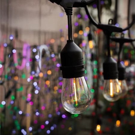 GIRLANDA ŚWIETLNA OGRODOWA Zewnętrzna 20M Żarówki 20+2 LED Lampki do 60m