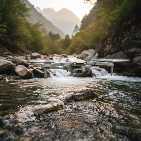 DRON FlyPro10 2 KAMERY BEZKARTÁČOVÉ MOTORY REŽIM VZNÁŠENÍ WIFI 3x20min 2KM HRAČKA