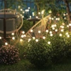 Solar Powered Garden Lights 10 LED Firefly XL - Set of 4