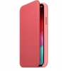 Originální pouzdro APPLE pro iPhone X XS FOLIO ze kůže - Růžové (Peony Pink) - MRX12FE/A