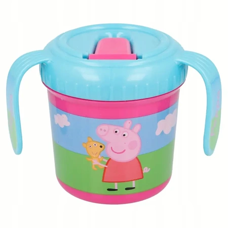Non-spill training pig-shaped cup with handles for children - PEPPA PIG