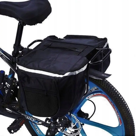 Bike pannier bag for carrier - large, roomy for bicycle