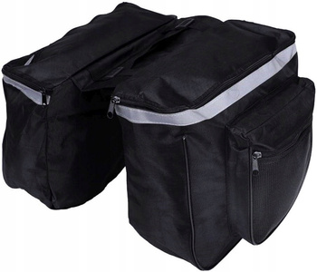 Bike pannier bag for carrier - large, roomy for bicycle