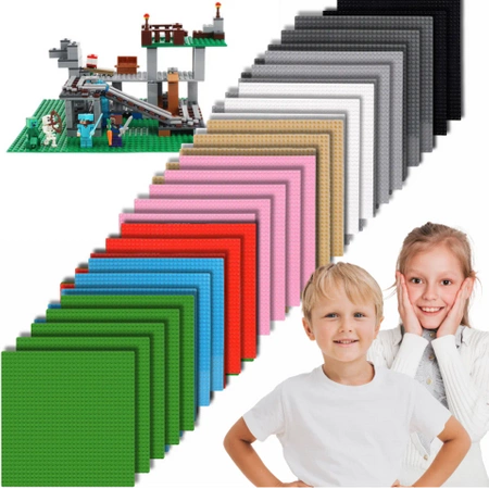 PŁYTKI KONSTRUKCYJNE do klocków LEGO 32x32 XL kreatywny KOLOROWY ZESTAW 45 sztuk