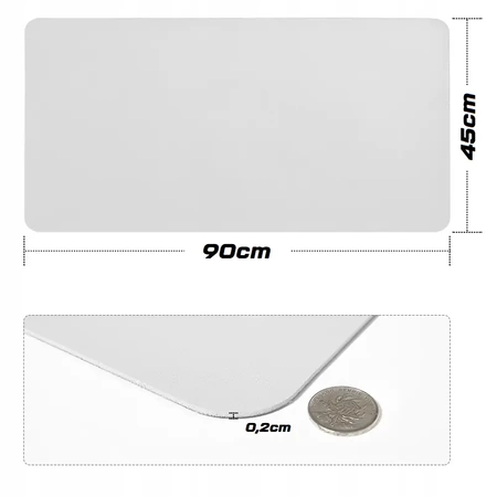 Ochranná podložka na stůl pro klávesnici a myš 90x45 cm - šedá