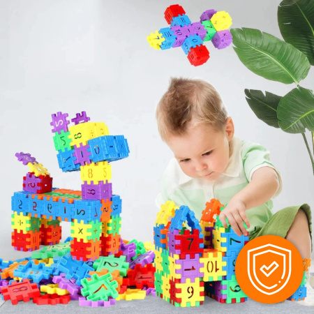 STAVEBNICE OPLATKY VZDĚLÁVACÍ KONSTRUKČNÍ PUZZLE PRO DĚTI - 500 KS