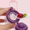Fruit teether and learning to eat, BLW teat + Set S, M, L - colour pink and purple