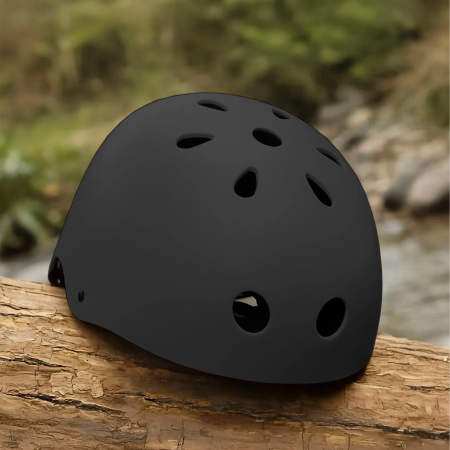 KASK ROWEROWY Dziecięcy EVI KIDS na Rower Deskorolkę Rolki 48-55 cm 1-5 lat - czarny