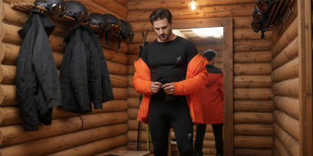 MEN'S THERMOACTIVE UNDERWEAR SET THERMAL CLOTHING KIT FOR WINTER SIZE L