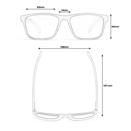 Computer Glasses Blocking 45% Blue Light, Anti-Blue Light, Black Case