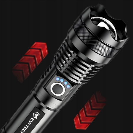 LED Flashlight POWERFUL Tactical MILITARY Zoom USB-C Waterproof XHP90 UP TO 1500m