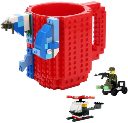 Creative LEGO Brick Mug with Starter Kit - Red