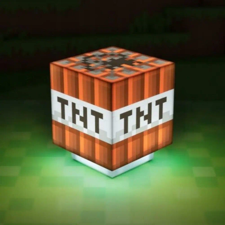 MINECRAFT TNT 3D lampa - LED lampa se zvukem