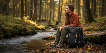 PLECAK TURYSTYCZNY TREKKINGOWY GÓRSKI 40L MĘSKI DAMSKI MOCNY W GÓRY CZARNY