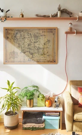 Map of Middle-earth LORD OF THE RINGS parchment 47x67cm