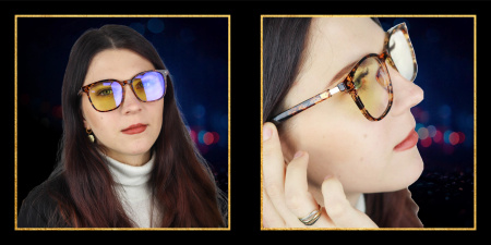 Computer Glasses Blocking 45% Blue Light, Anti-Blue Light, Black Case