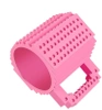 Creative LEGO Brick Mug with Starter Kit - Dark Pink