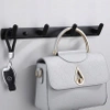 EVI HOME bathroom hanger with handles, towel hooks - black