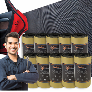 Protective bumper for the wall, parking garage mat, 200x20x0.4cm - set of 10