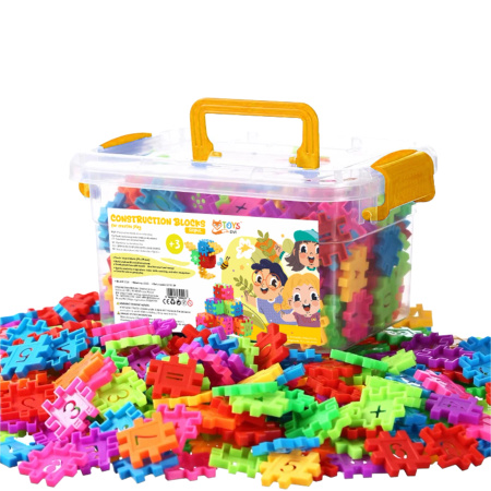 KLOCKI KONSTRUKCYJNE WAFLE EDUKACYJNE BUDOWLANE PUZZLE DLA DZIECI - 500 SZT