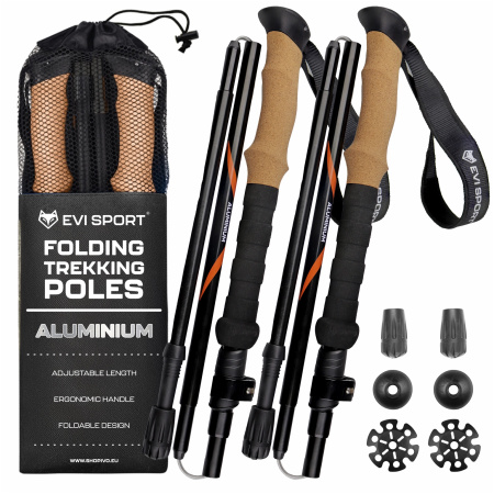 TREKKING POLES Foldable Adjustable Walking Sticks NORDIC WALKING Mountains