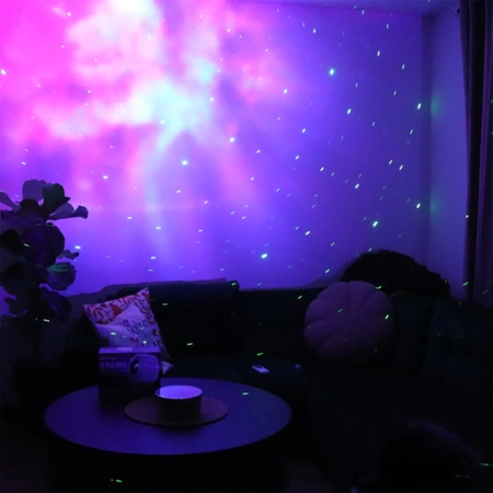 PROJEKTOR GWIAZD Rzutnik LED Lampka Nocna 3D GALAXY STAR dla Dzieci KOSMOS