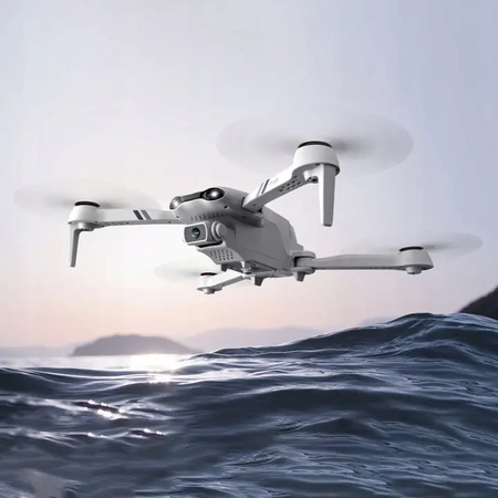 DRON F10 2 kamery bezkartáčové motory vznášení WIFI 3x20min HRAČKA APP SET