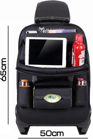 Car seat organiser with table, seat protection cover Eco-leather