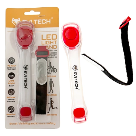 Opaska odblaskowa ŚWIECĄCA LED wodoodporna na rower do biegania ZESTAW 2szt