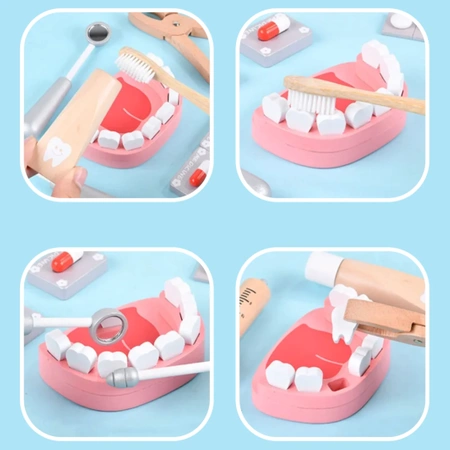 DOCTOR SET Wooden LITTLE DOCTOR Dentist Toy for Kids WOOD XXL