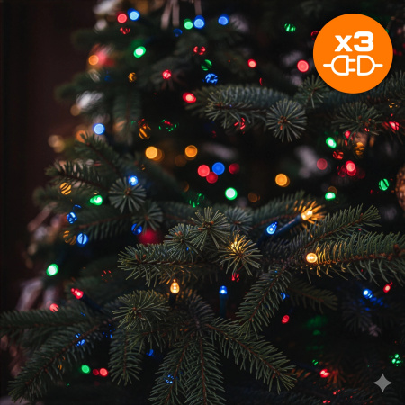 OUTDOOR CHRISTMAS LIGHTS 500 LED CHRISTMAS LIGHTS FOR CHRISTMAS TREE 35m XXL - MULTICOLOR