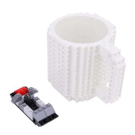 Kubek kreatywny do klocków LEGO z zestawem startowym - biały
