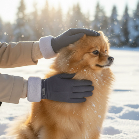 RĘKAWICZKI ZIMOWE DAMSKIE DOTYKOWE ciepłe ocieplane do telefonu SZARE eleganckie