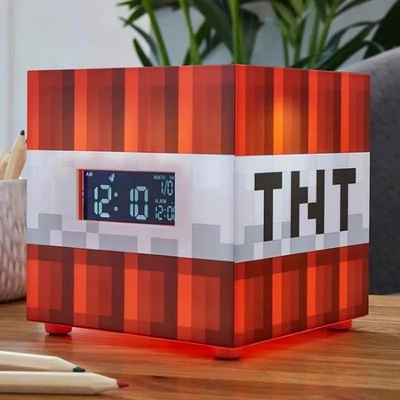 MINECRAFT osvětlený budík TNT blok