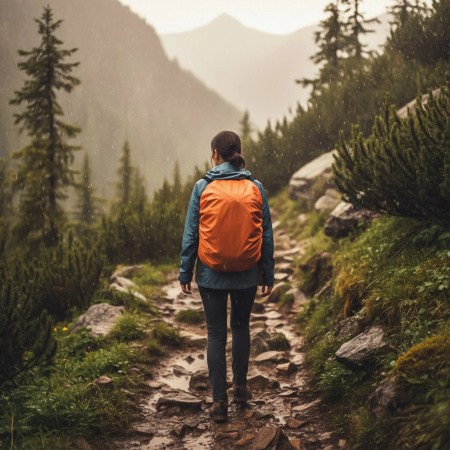 TURISTICKÝ TREKINGOVÝ HORSKÝ BATOH 25L PÁNSKÝ DÁMSKÝ SILNÝ DO HOR ČERNÝ