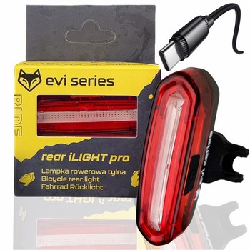 EVI iLIGHT PRO REAR powerful up to 15h LED USB bike light