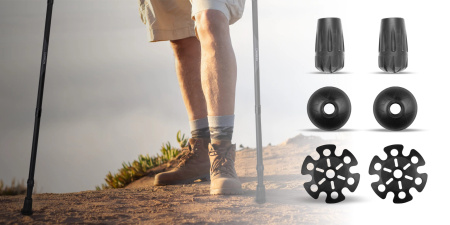 TREKINGOVÉ HOLE Skládací Nastavitelné Hole pro Nordické chůzi Hory | HLINÍKOVÉ