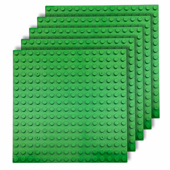 PŁYTKI KONSTRUKCYJNE do klocków LEGO Duplo 16x16 kreatywny ZESTAW 5 sztuk ciemny zielony