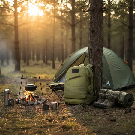 PLECAK WOJSKOWY TAKTYCZNY MILITARNY TURYSTYCZNY SPORTOWY TREKKINGOWY W GÓRY - ARMY GREEN