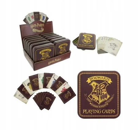 HARRY POTTER Hogwarts playing cards + metal box