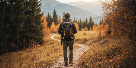 TURISTICKÝ BATOH TREKINGOVÝ HORSKÝ 40L PÁNSKÝ DÁMSKÝ SILNÝ DO HOR ČERNÝ