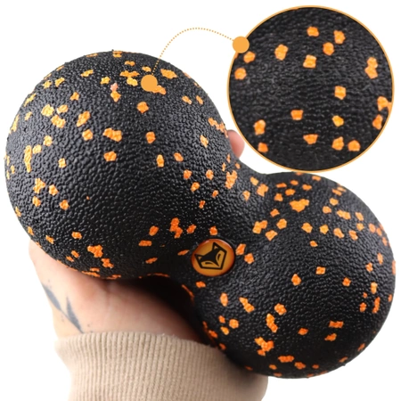 PIŁKA do MASAŻU REHABILITACYJNEGO PODWÓJNY ROLLER DUOBALL Wałek 8cm + EBOOK