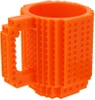 Creative LEGO Brick Mug with Starter Kit - Orange