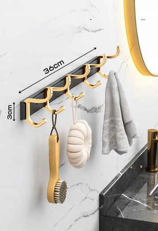 EVI HOME Premium LOFT bathroom hanger with handles, towel hooks