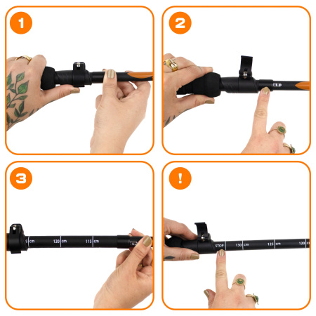 TREKKING POLES Foldable Adjustable Walking Sticks NORDIC WALKING Mountains | ALUMINUM