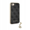 Pouzdro GUESS CHARMS 4G s přívěskem pro iPhone 6 / 6S / 7 / 8 / SE 2020 / SE 2022 - šedé