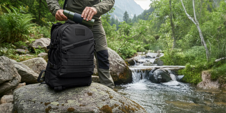 MILITARY TACTICAL BACKPACK TOURIST SPORT TREKKING FOR MOUNTAINS - BLACK