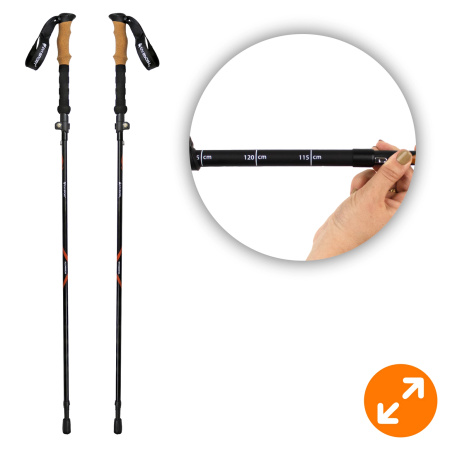 TREKKING POLES Foldable Adjustable Walking Sticks NORDIC WALKING Mountains | ALUMINUM