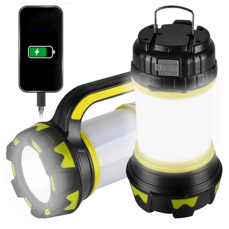 Rechargeable flashlight POWERBANK with sidelight camping lamp REFLECTOR