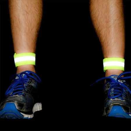 REFLECTIVE BAND Adjustable REFLECTOR for Running on Arm or Leg - 2 pieces